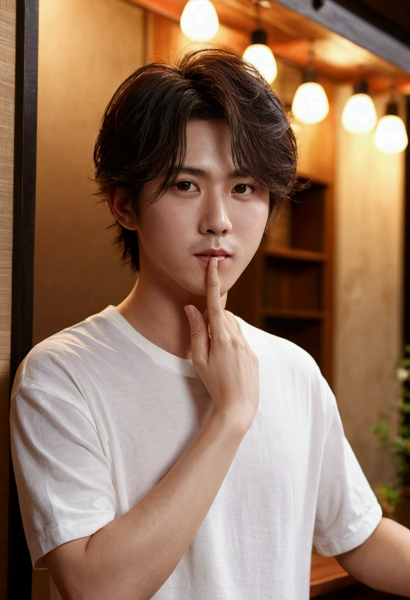 Random posture、mlx4、(8k、RAW Photos、Highest quality、Guaranteed:1.2)、(Real、Photorealistic:1.37)、College students about 20 years old、Hair twitching、I want to go to an izakaya、Handsome、Highest qualityの写真、High resolution、1080P、(Clear section)(Detailed face description),(Detailed hand description)、(masterpiece)、(Exquisite CGI)、Extreme light and shadow、Disheveled Hair、Master's Work、Rich details、(Fine facial features)、(Highest qualityの写真)、(Guaranteed)、(Detailed eyes)、Look ahead of youeyes、Fine clavicle