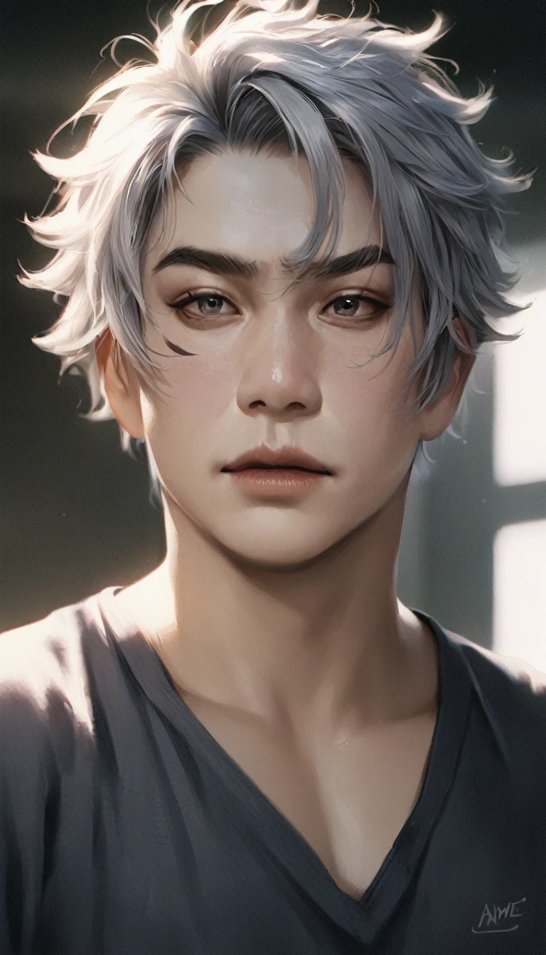 1boy, satoru gojo , jujutu kaisen,animetoreal,soft light, masterpiece, best quality,high quality, realistic,photorealistic