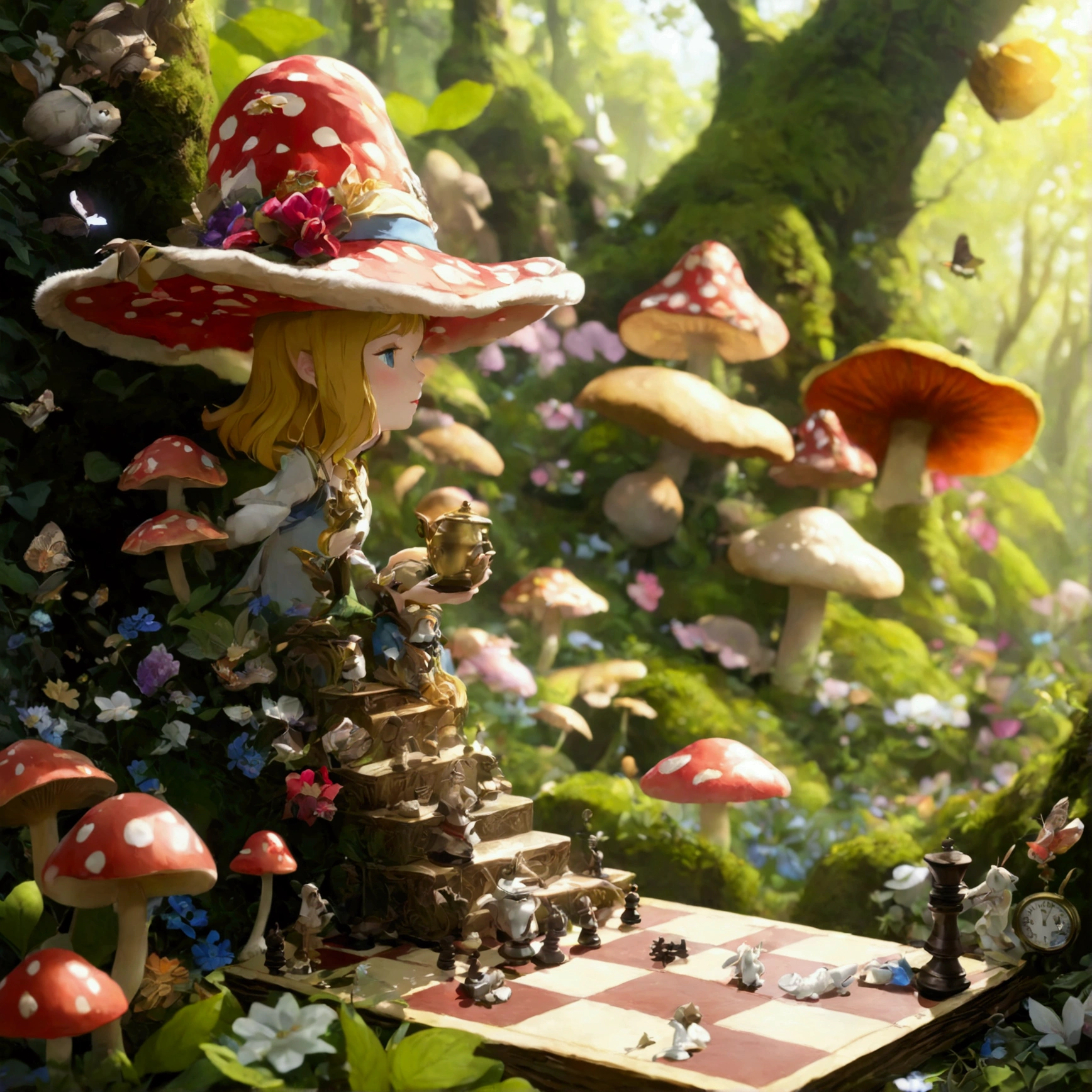 dim、forest、Huge、mushroom、毒mushroom、wonderな、flower、Speak、monster、Trump Soldier、Queen、ハートのQueen、Chess board、maze、broken、clock塔、Tea party、Mad hatter、hat shop、rabbit、clock、time、dream、悪dream、magic、incantation、item、arms、Armor、Restorative drugs、food、adventure、danger、trap、Pitfallystery、wonder、wonderful、die、revival