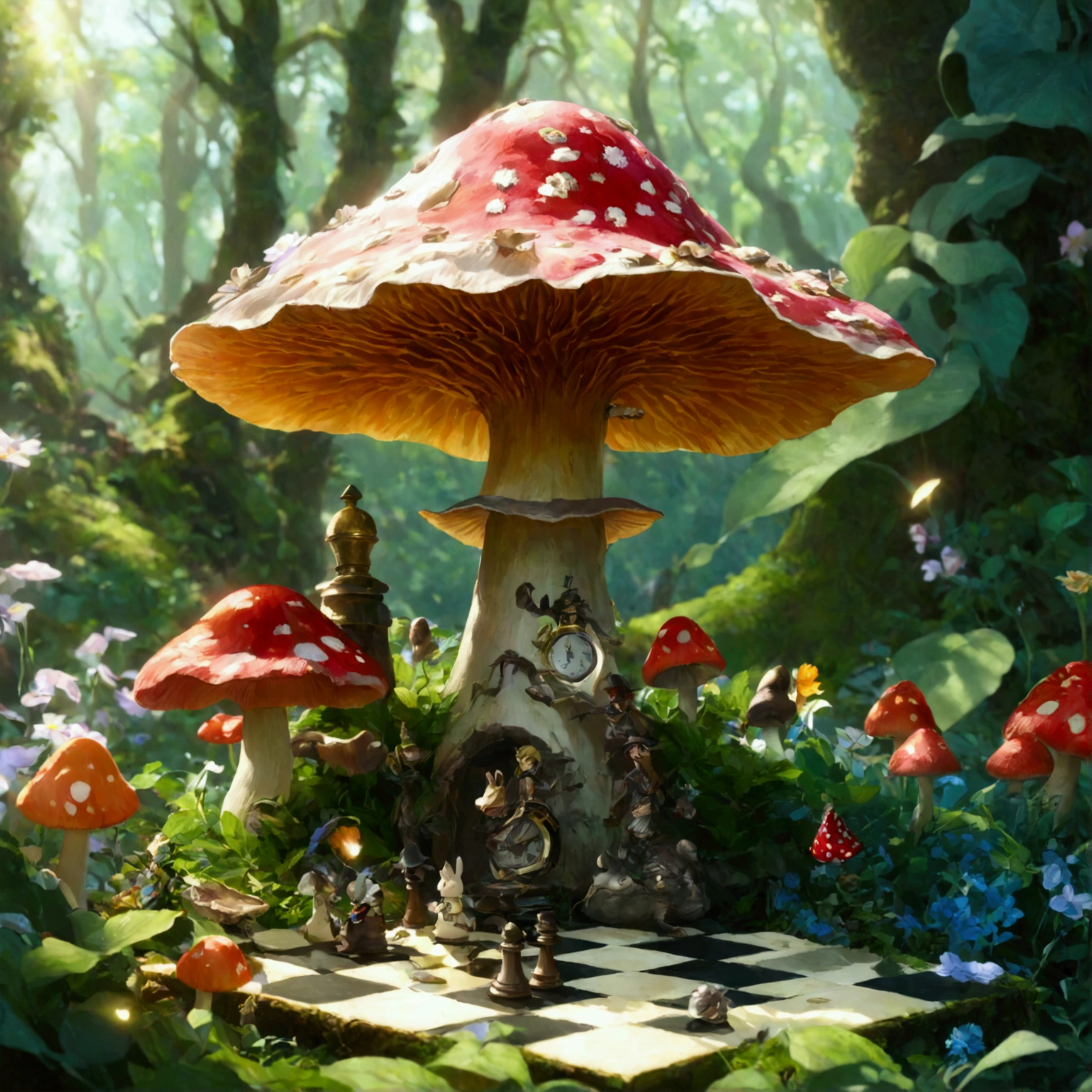 dim、forest、Huge、mushroom、毒mushroom、wonderな、flower、Speak、monster、Trump Soldier、Queen、ハートのQueen、Chess board、maze、broken、clock塔、Tea party、Mad hatter、hat shop、rabbit、clock、time、dream、悪dream、magic、incantation、item、arms、Armor、Restorative drugs、food、adventure、danger、trap、Pitfallystery、wonder、wonderful、die、revival