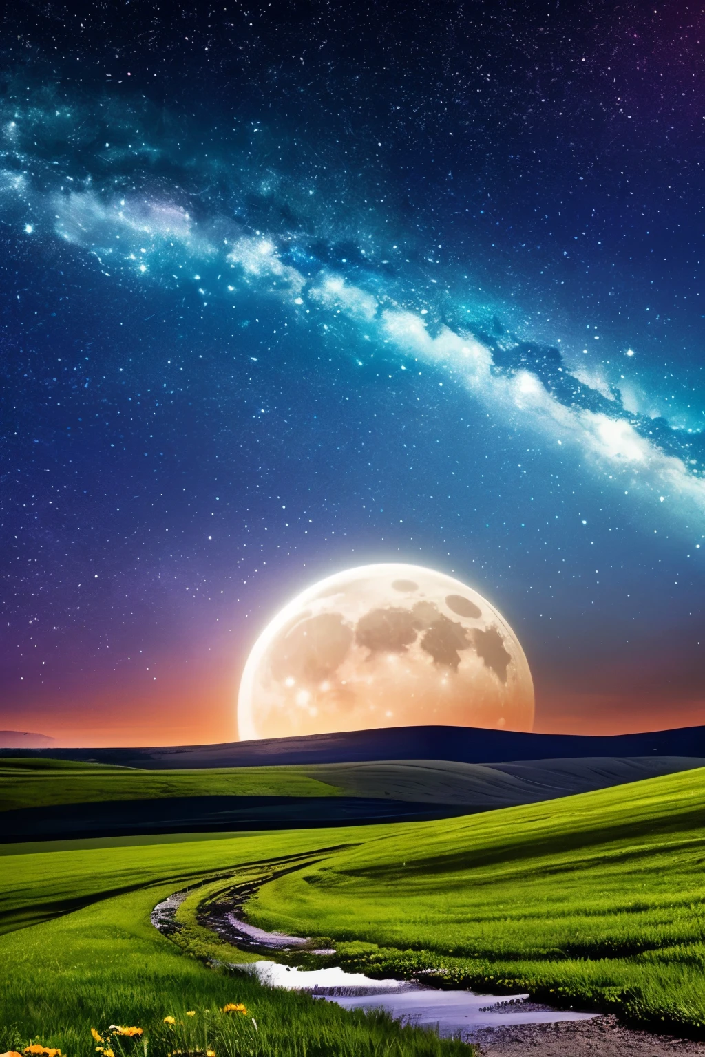 universe star moon Landscape only