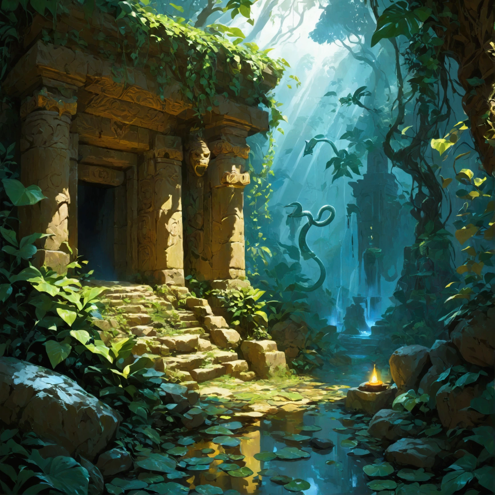 jungle、Remains、Stone tablet、temple、sun、tropical rain forest、wood々、Vine、ivy、Remains、Stone statue、Money、Silver、treasure、treasure箱、trap、Pitfalls、Poison Arrow、monster、jaggers、snake、Ancient Civilization、Mystery、history、adventure、adventure者、treasure物、expedition