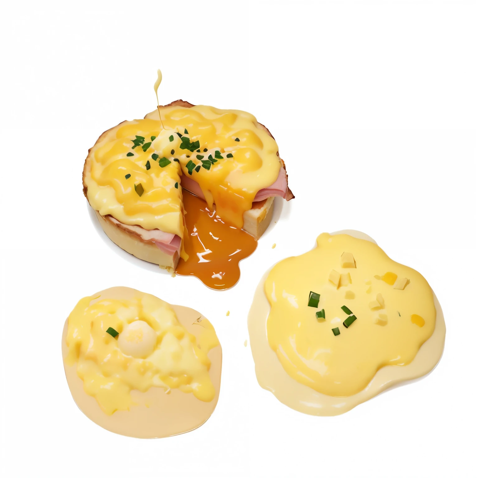 Eggs and ham on a plate, melted cheese, Eggs Benedict Cumberbatch, made in illustrator, melted cheddar, Delicious sesame pie, (cheese), Toast, Anime Food, Hyper-realistic food pictures, Vulnerable. number, greasy, melting cheese, breakfast, number绘图, Fruit Pie, number, [ Concept Art ]!!