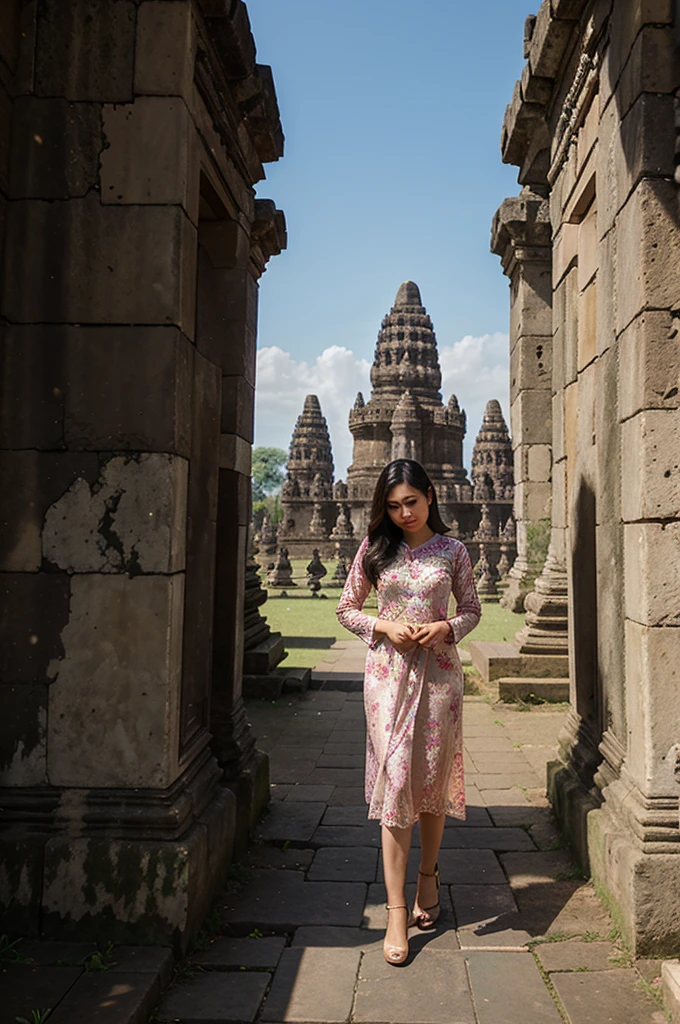 Woman in kebaya, Prambanan Temple