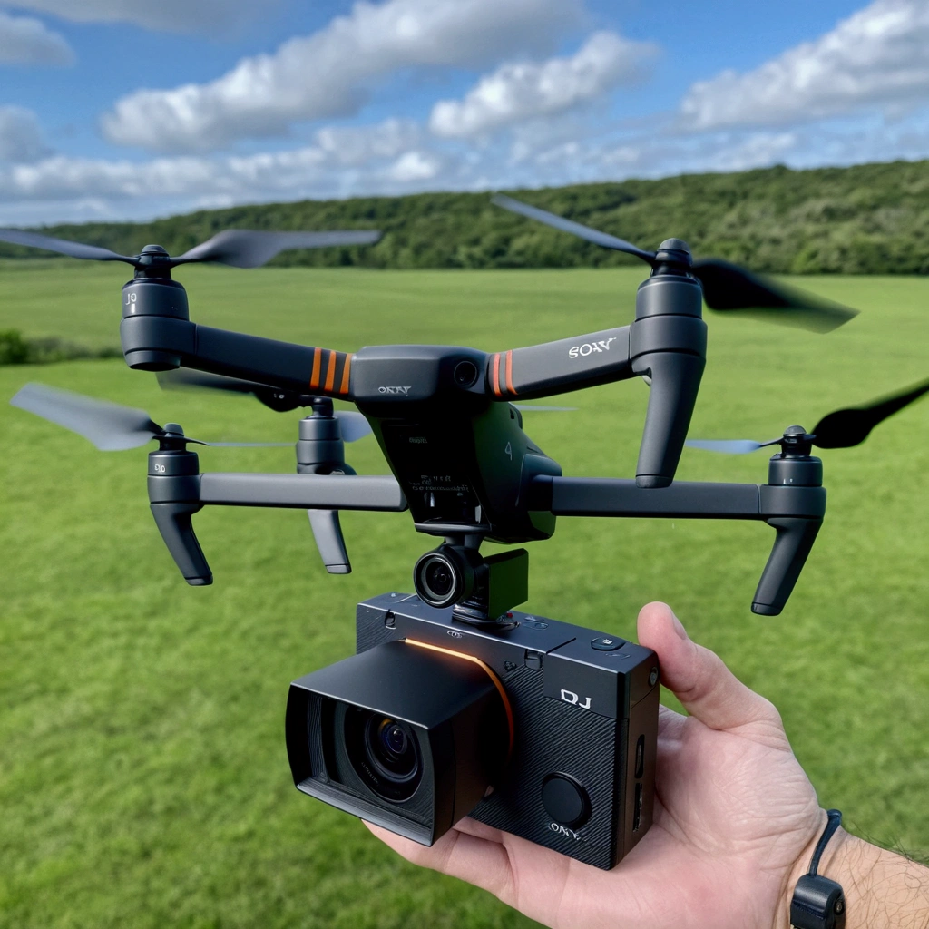 Very detailed SONY camera and DJI drone combo,Copy Details,In the sky
