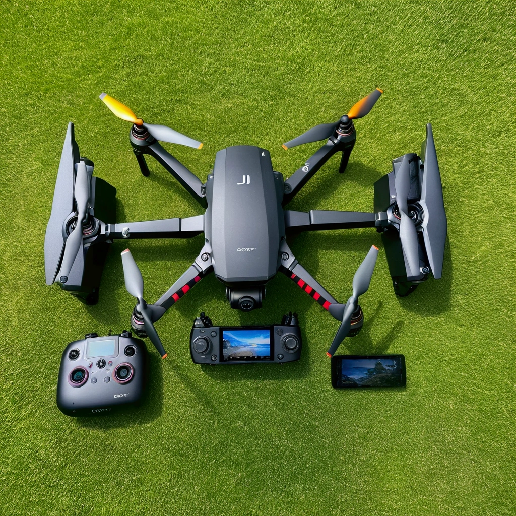 Very detailed SONY camera and DJI drone combo，Copy Details，In the sky