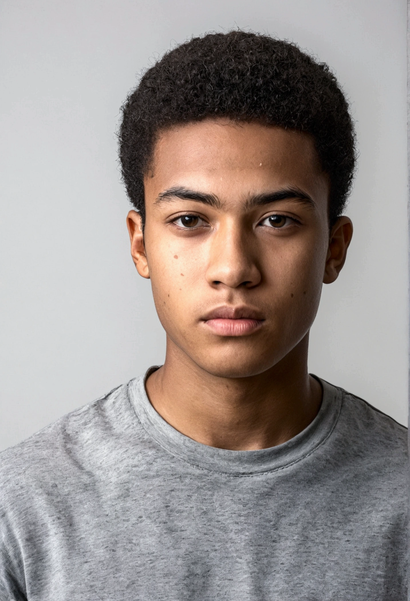 a young man with no background
