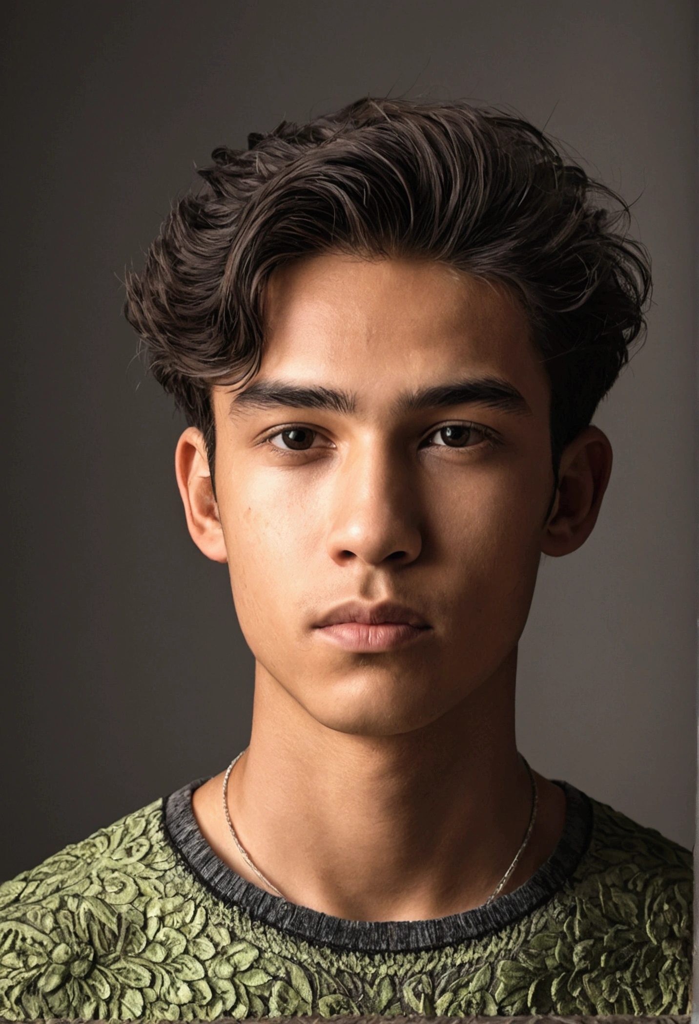 a young man with no background