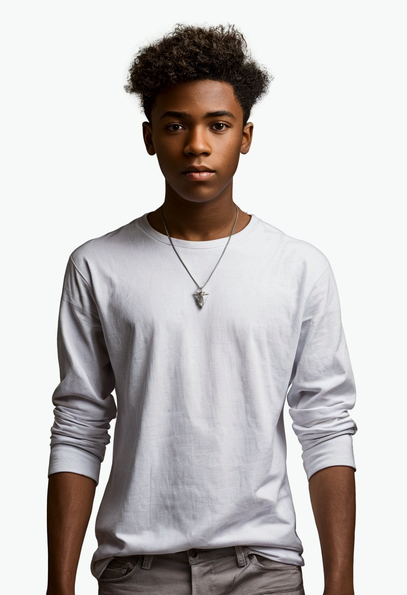 a young man with no background