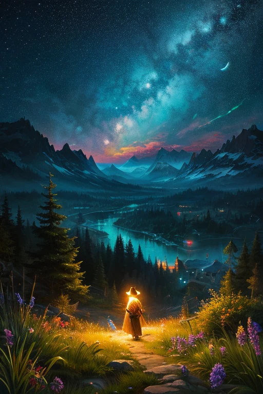 Highest quality、Landscape painting、Night view、Fantasy