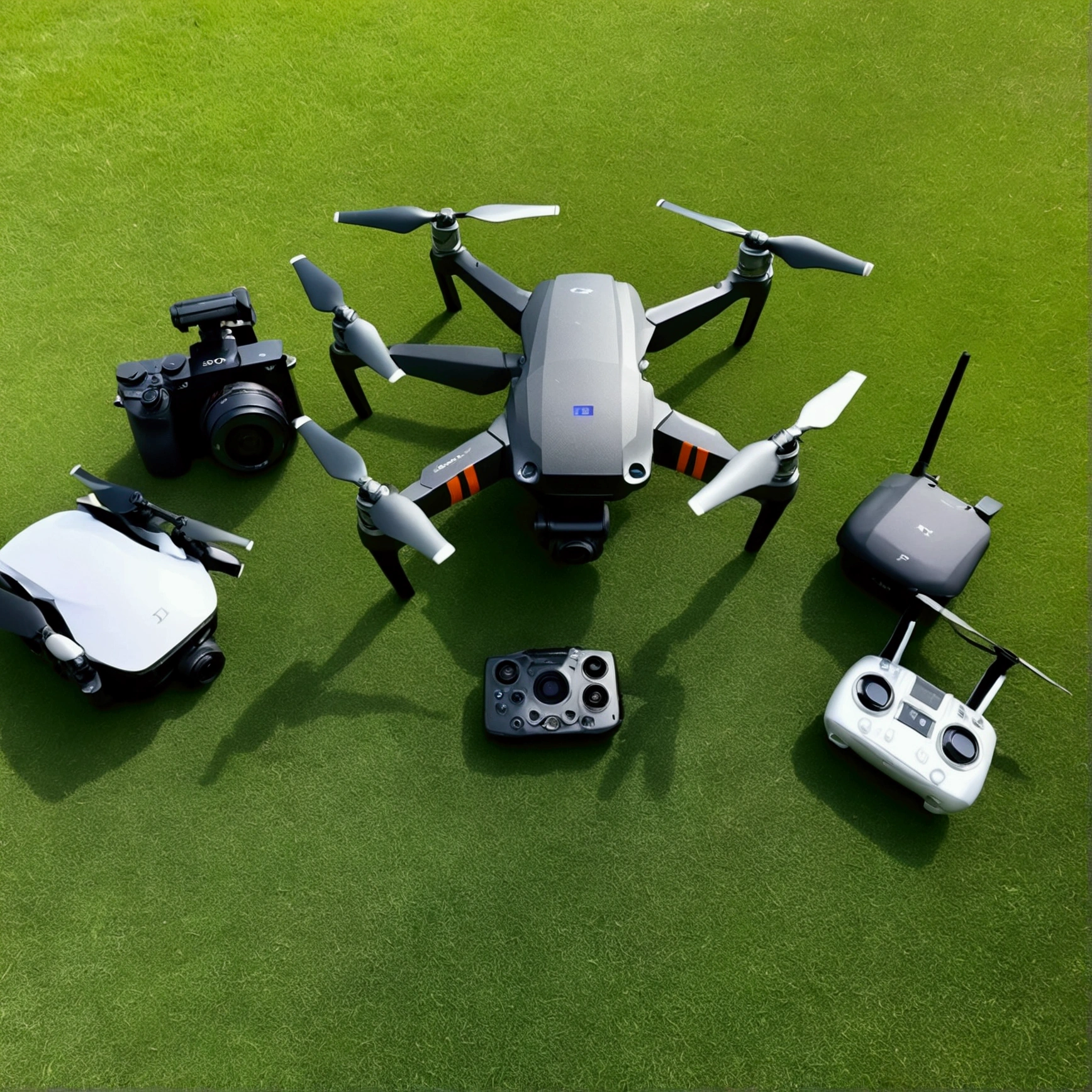 Very detailed SONY camera and DJI drone combo，Copy Details，In the sky