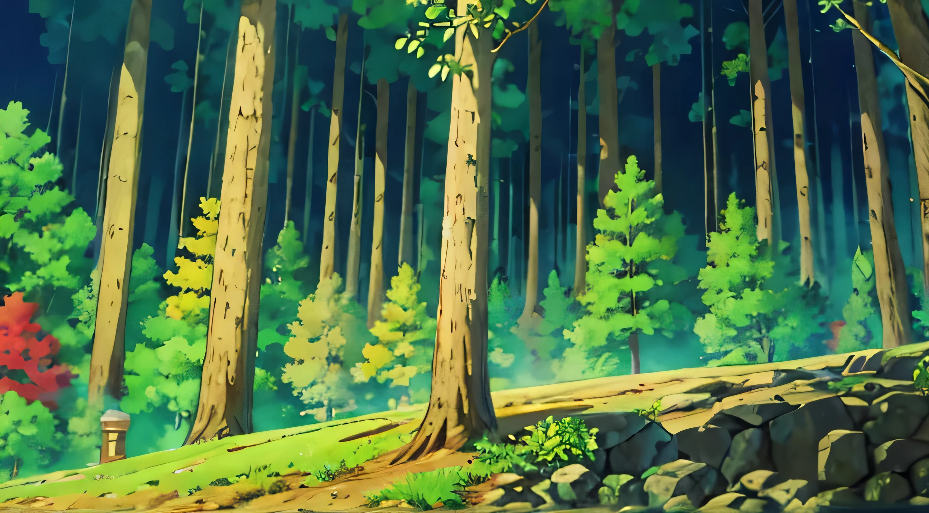 Deep in the forest，night