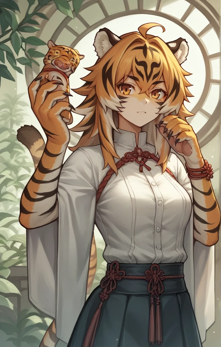 score_9, score_8_superior, score_7_superior, score_6_superior, score_5_superior, score_4_superior, anime, alone,((Tiger Girl)),Women's furry mini cute style,No background,humanoid cheetah,Fantasy,middle ages,Fighter,No light,