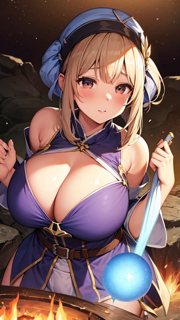 alicia(Uncle Isekai)、1girl, ​masterpiece、top-quality、{爆乳}、NSFW, seminude、{Huge pink inverted nipples}、Looking at the front、