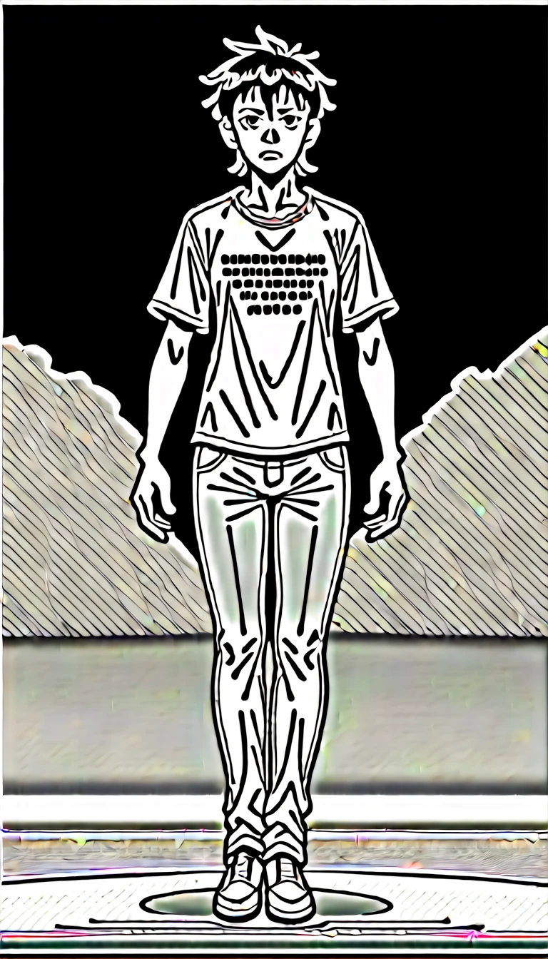 (zPDXL2),  score_9_up, source_anime, 2D, flat color,  BREAK
1man, solo, fullbody, (male, 40 years, stub), short messy black hair, brown eyes, (pale skin, drug addict, tired face), (walking, look to camera, centered pose), (deep dark fog, deep mist, mystery atmosphere), (dirt t-shirt, jeans, green jacket), heavy atmosphere, glowing colored background, lineart, (monochrome:0.9), (color inversion), BREAK
AissistXLv2, unaestheticXL_bp5, SimplePositiveXLv2, zPDXL2 PonyXLV6_Scores