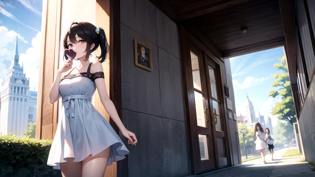 masterpiece, woman, kawaii, midday, in the city