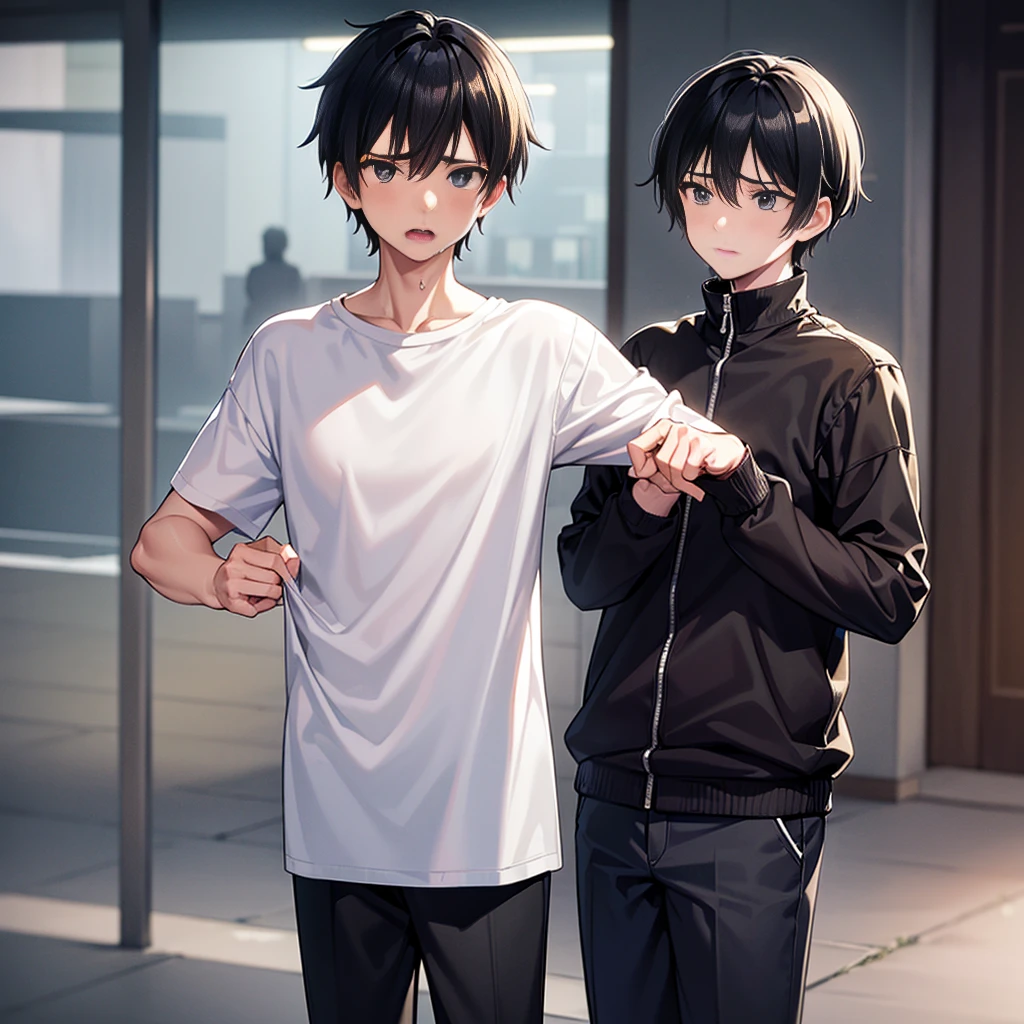 God changed his body,He is the only one who is absurd.,Japanese student style,,cool,,,He was a refreshingly athletic guy.,,,I was still a virgin,,boy,,,boys,,,Spiked Hair,charm,Slim figure,23 years old,,Tall,Everyday casual clothes,,,The male protagonist is,,With a confused look,,,,,Yeah.?why!?,,Why?!?,,(Suddenly, I was completely castrated in the middle of town.:1.3),(Complete castration:1.3),(I am a boy who has failed miserably in becoming an adult man.),,Super manly is slowly declining,,Castrated male,,,Male end,End of child-bearing period,,Sexual sensations rise,,Daytime,Smooth,Skin texture,Functional beauty,shine,,,Breeze,A speck of dust,Natural light,face,hand,eye,blush,(tears,,,saliva,,,),,Accuracy,,Ultra correct,Biological,Excellent detailed anatomy,4K,8k,Highest quality,Male Focus,,Depth of written boundary,Character Portrait,Black Hair,Punctuality,