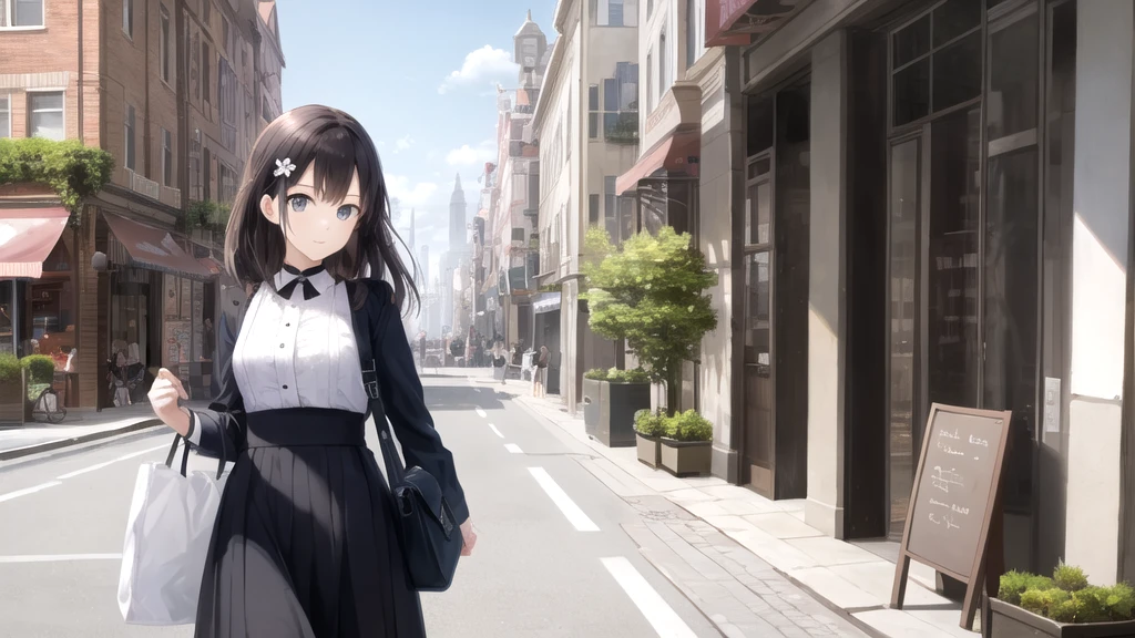 masterpiece, woman, kawaii, midday, in the city