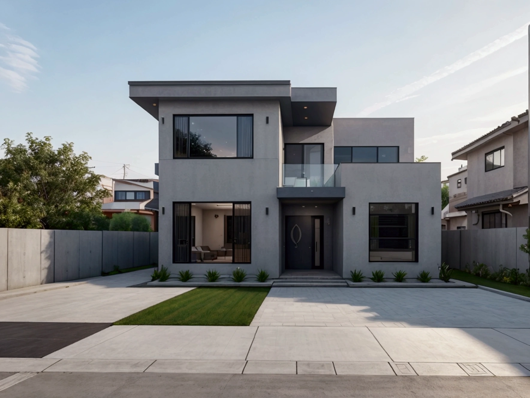 8k, RAW photo, best quality, masterpiece:1.2), (realistic, photorealistic:1.37) modern urban house