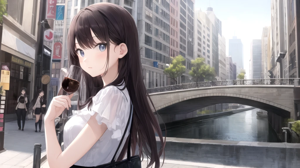 masterpiece, woman, kawaii, midday, in the city