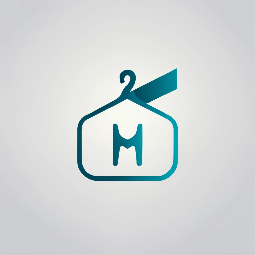 create a logo for a local clothing brand with a hanger shape