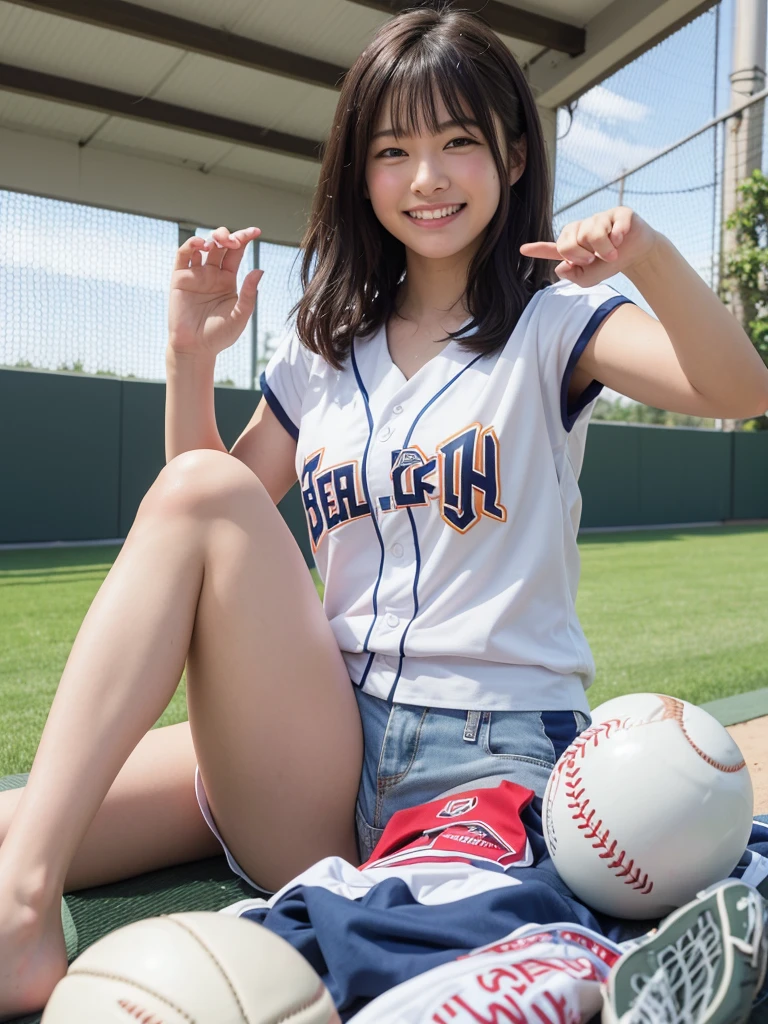 summer High school baseball support smile up