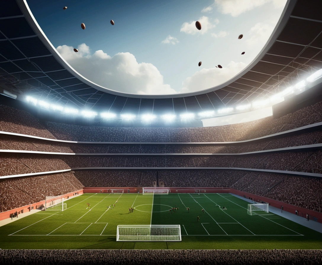 Illustration of football game background