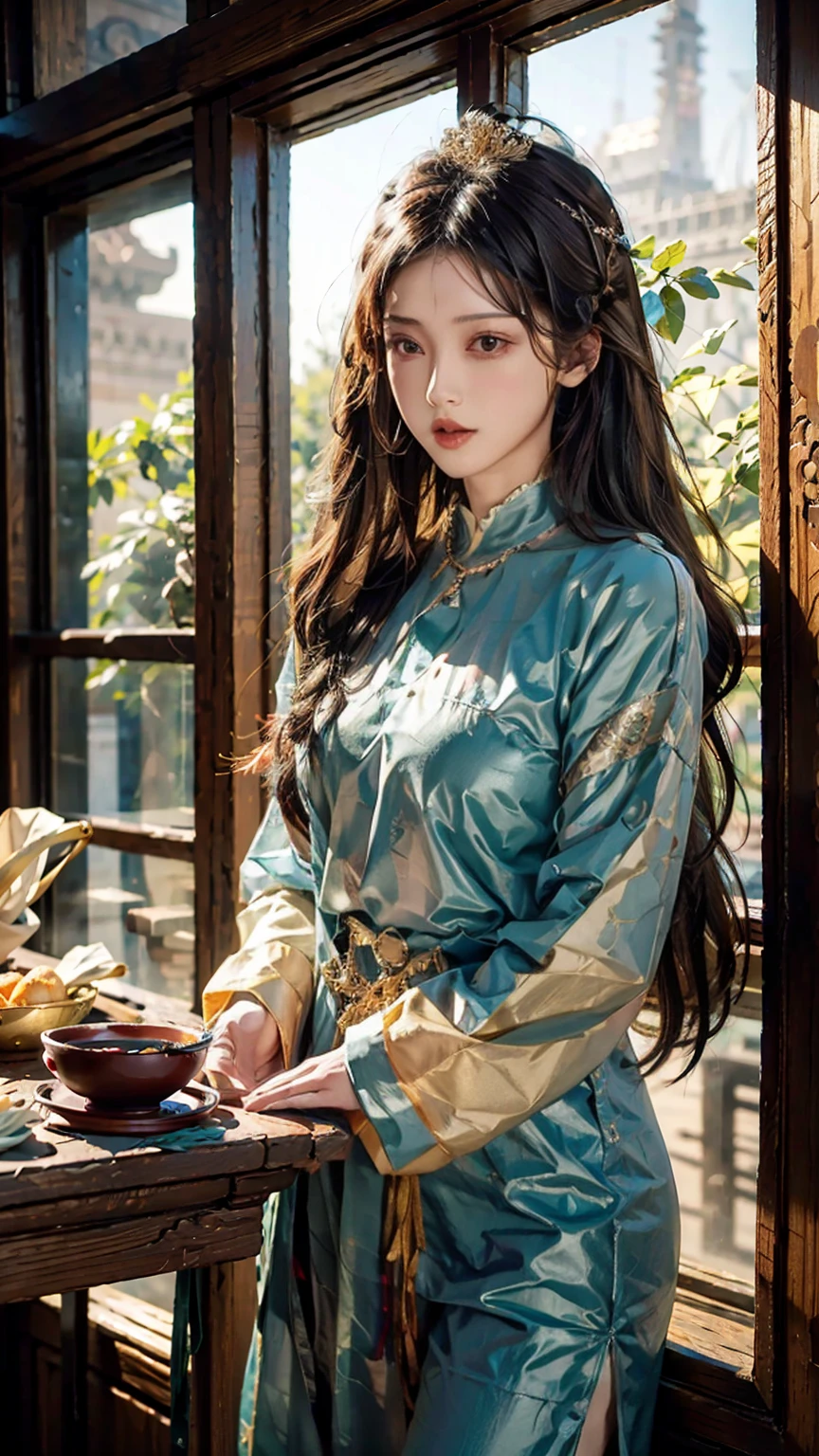 Top quality,16K,masterpiece:1.3。China,Dunhuang飞仙,antiquity,Flowing long hair,A woman,Bird's-eye view photo,Beautiful,Female hormones,Feminine charm display,Tube Top,full-body shot,Enchanting figure,Tyndall effect,长long双腿,detail,Realistic Anime,Beautiful wallpaper(RAW photos, best quality), (Practical, photo-Practical:1.3),best quality,Very detailed,masterpiece,Extremely detailed,illustration,1 Girl,superior_Body,Dynamic Angle,world masterpiece theater,messy_long_hair,best quality,Extremely detailed CG unity 8k wallpaper,ink,Astonishing,light,lens_Flare,,Dunhuang_style,swimsuit,Dunhuang飞仙,Sexy,Little Lake