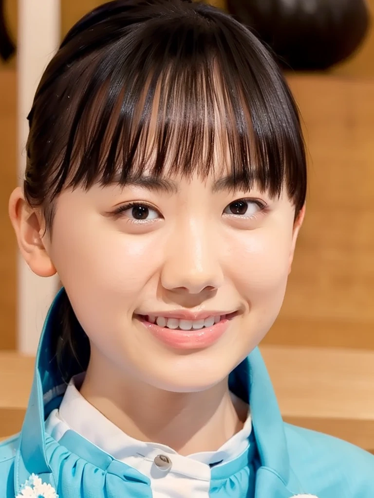 (1 Young Eurasian Woman, Early 20s, At the aquarium, (((Full Body Lesbian))), ((女子高等学校of制服)), short_Bob_hair_ponytail, Dimples, Friendly & A kind smile, I chipped a tooth, リアルな肌of質感, Healthy body shape, Hyperrealism, Realistic, Beautiful attention to detail, High Contrast, Ultra HD, 最高of画質, Fine details, 非常に細心of注意を払って, masterpiece, of_cowboy_shot, Bokeh Background, Serene atmosphere, Cyan Light)