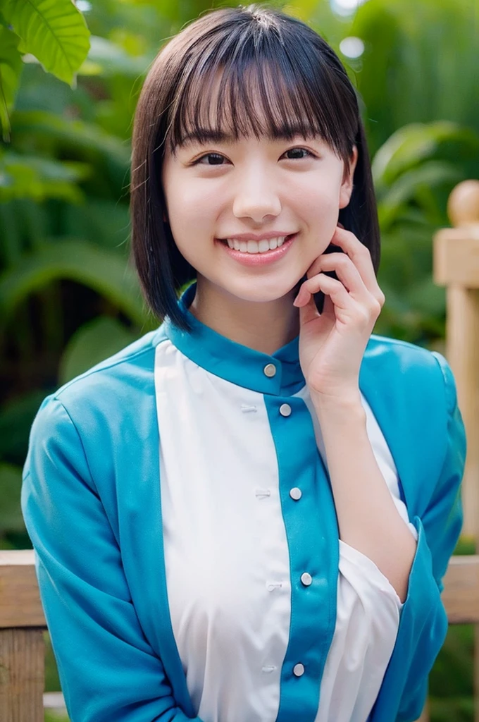 (1 Young Eurasian Woman, Early 20s, At the aquarium, (((Full Body Lesbian))), ((女子高等学校of)), short_Bob_hair_ponytail, Dimples, Friendly & A kind smile, I chipped a tooth, リアルな肌of質感, Healthy body shape, Hyperrealism, Realistic, Beautiful attention to detail, High Contrast, Ultra HD, 最高of画質, Fine details, 非常に細心of注意を払って, masterpiece, of_cowboy_shot, Bokeh Background, Serene atmosphere, Cyan Light)