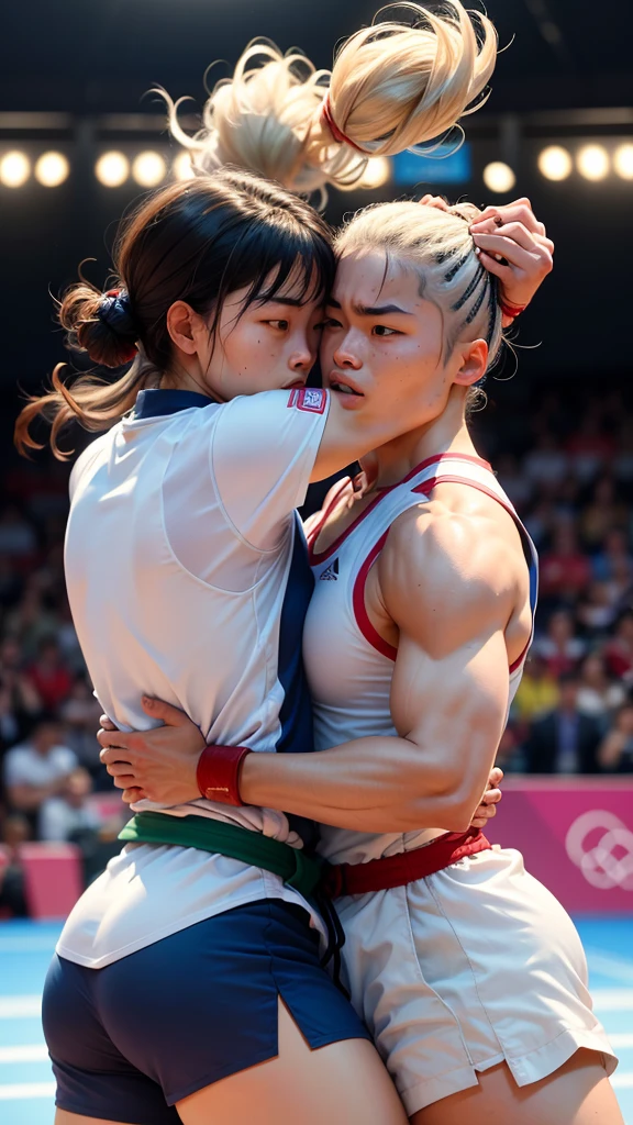 Judo athletes are fighting hard in fierce battles at the Olympics.。