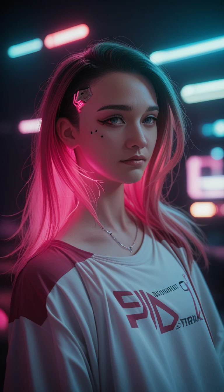 score_9_up, score_8_up, score_7_up, score_6_up, Wear sophisticated streetwear in a cyberpunk style, beautiful, girl, detailed portrait, 4K, Vibrant colors, Concept Art, cinematic dramatic atmosphere, Clear focus, Volumetric Lighting, light, Studio Quality