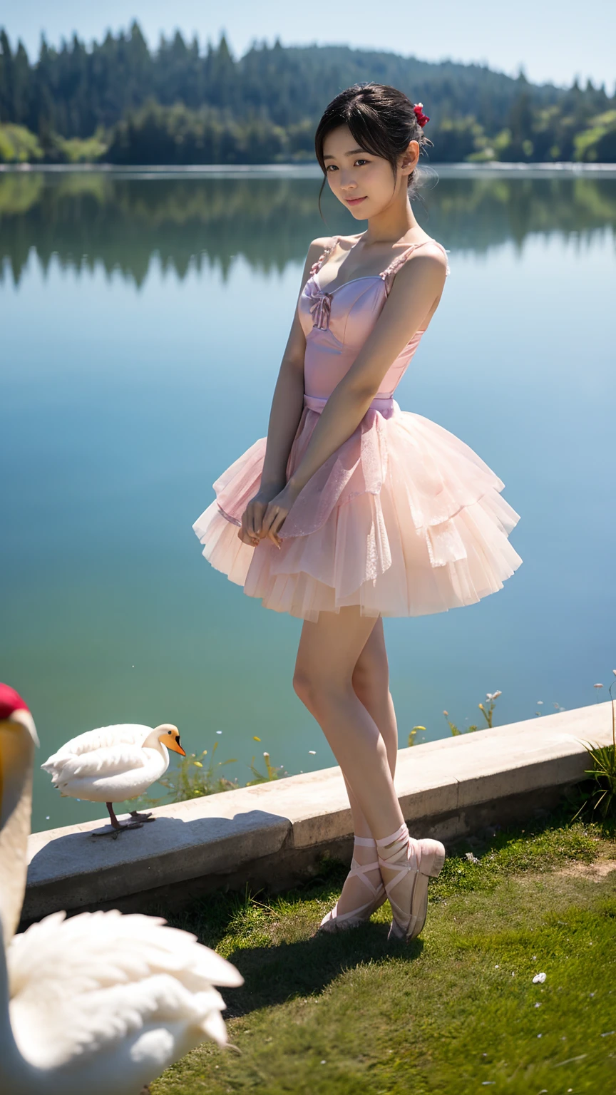 The lake of swan、ballerina、Japanese women