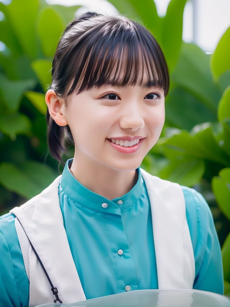 (ung Eurasian Woman, Early 20s, At the aquarium, (((Full Body Lesbian))), ((女子高等学校of)), short_Bob_hair_ponytail, Dimples, Friendly & A kind smile, I chipped a tooth, リアルな肌of質感, Healthy body shape, Hyperrealism, Realistic, Beautiful attention to detail, High Contrast, Ultra HD, 最高of画質, Fine details, 非常に細心of注意を払って, masterpiece, of_cowboy_shot, Bokeh Background, Serene atmosphere, Cyan Light)
