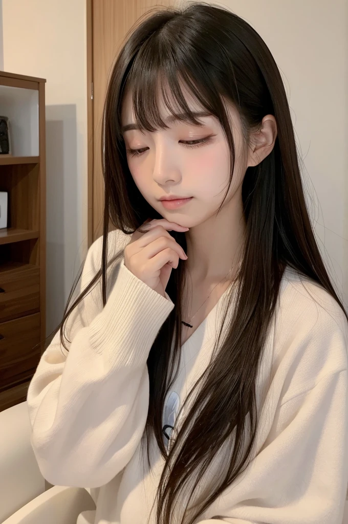 Japanese Deep-set eyelids E Cup Semi-long hair Normal position