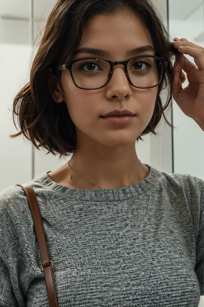Girl wear glass