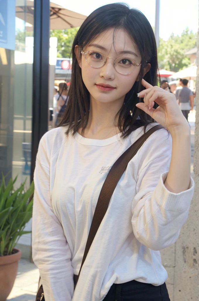 wear glasses，Round frame glasses，