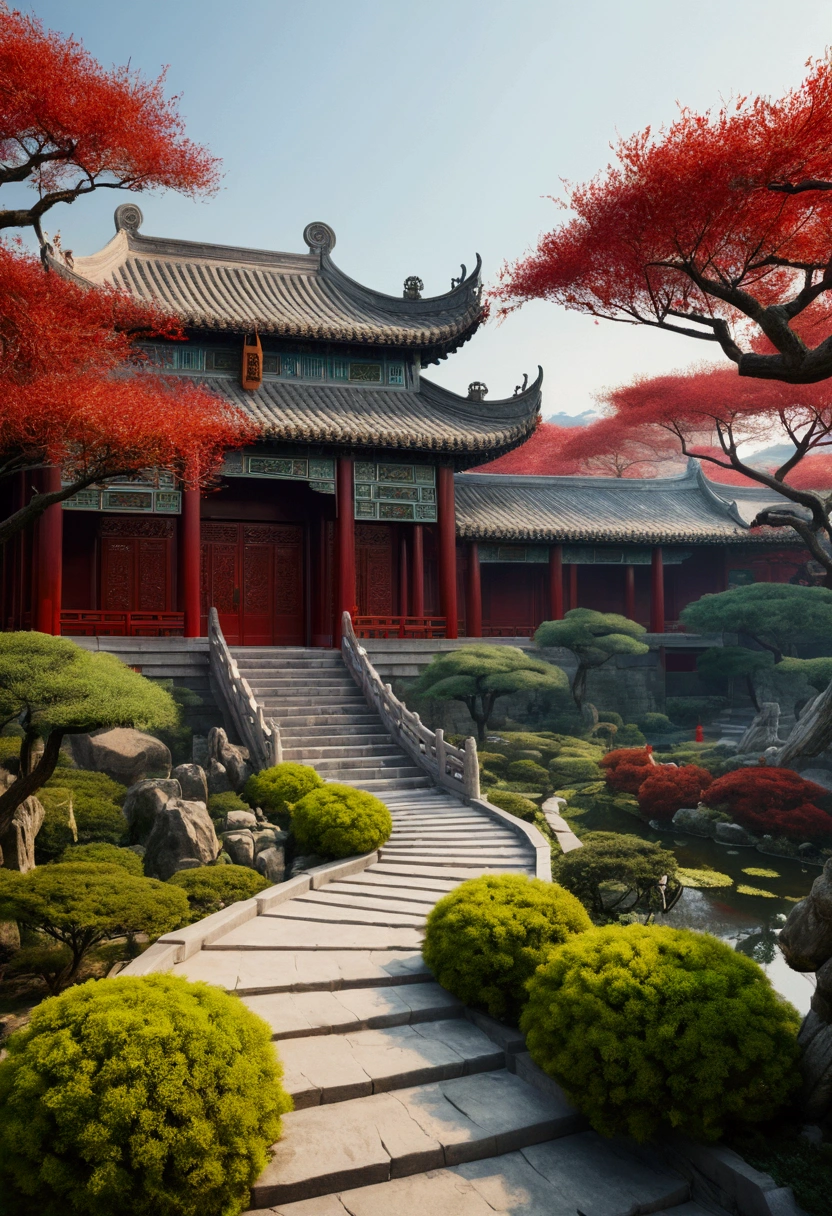Chinese ancient scenery。live-action。8k、garden