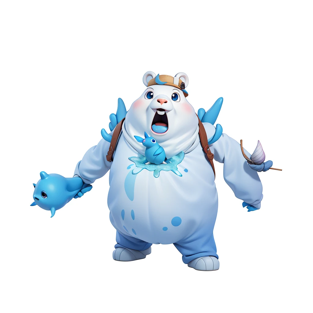 A white bear,Rabbit ears,Rabbit teeth,Polar bear with rabbit characteristics,The Arctic glaciers came out of him,Fierce blue eyes,Blue claws,Open your mouth,Carrying a bag,Shoulder straps,Isometric,xxxxxxxx cartoon 3d model,Low Poly,3d艺术,C4D,octane
rendering, 3D Rendering, Ray traction, Clay Materials, Pixar Trends, Animated Lighting, Depth of Field, Super Detail, Pastel colors, mockup, Clean background, Delicate gloss, Soft focus, oc, Blender, intellectual property, best quality, 8k--s 250--v 5.1
(Lovely)A snail in a straw hat, Luffy carries a snail shell on his back, no eyes., There are two snail antennae on the head instead of eyes, Q version, Lovely, One Piece, Lufei, Lufei, the king of sea thieves., Straw hat, Snail, Red Tide, On the ship., Set sail, Red vest, Snail, popmart, cartoon, 2d rendering, 2d cartoon, profile, cute, cartoon, toys, bright tones, cartoon ip, volumetric lighting, advanced colour system, octane rendering, soft focus and ethereal lighting style, 3D Pixar: 2. 5 style, extremely detailed cg unity 8k, dramatic, lora, style of 3d disney animation, style of 3D Pixar animation, Full body view, high exposure, Lights on the face, Bright tones, Half of the chibi, style of pixar animation, Christopher studio light, professional illustration, in style of romantic soft focus and ethereal light, Cartoons, pixar: 2.5 style, extremely detailed cg unity 8k wallpaper, extremely detailed cg unity 8k, dramatic, 2d, 3d, best quality --s 750