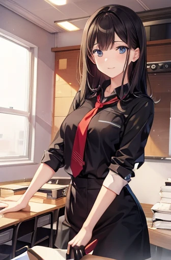 (naked:1.3)、No clothes,Big Breasts、Long black hair