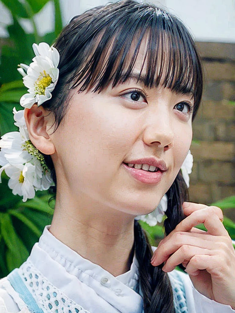 夏、ゴスロリ、(upper body shot)、looking camera