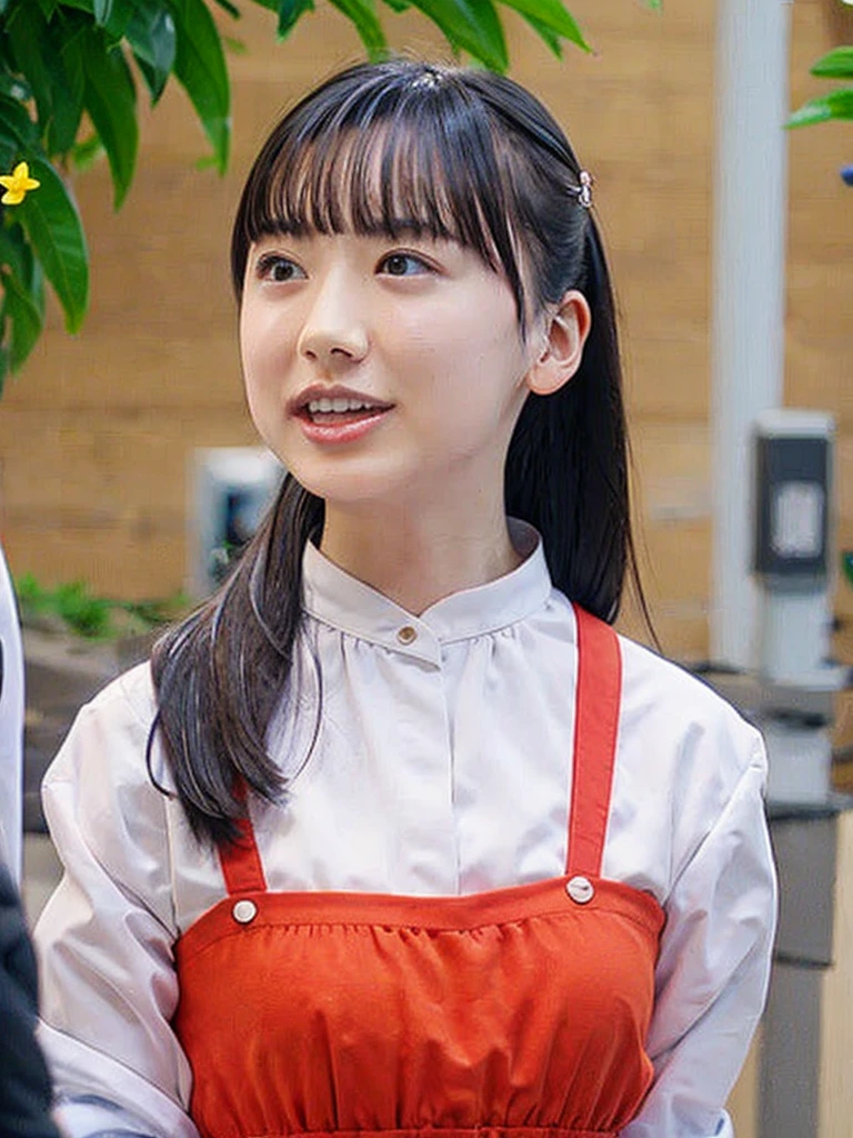 夏、ゴスロリ、(upper body shot)、looking camera