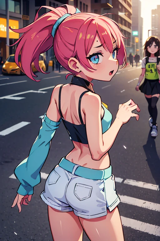 ((work of art)), best qualityer, ultra detali, super detailed skin, sharp focus, cinematic lighting,vibrant Farbes cute, kind, extremely detaild, 8k, 2 little girls, (focus 2girl), (2 little girls is different body hair and fashion), detailed back ground, Urban, natta, dynamic angle, gorgeous eyes, flash, ssmile, (urban fashion:1.5), (motion sneezing), sneezing, graffit, motion, (Farbete superior), (ear piercing:0.7), multiFarbeed_body hair, neon_Farbe, melhorar, (great), (HDR), Tuuli, (jitome:1.2), perfect hand, Action, yuri, (hug)