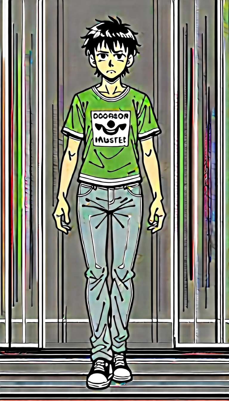 (zPDXL2), score_9_up, source_anime, 2D, flat color, BREAK
1man, solo, fullbody, (male, 40 years, stub:1.25), short messy black hair, brown eyes, (pale skin, drug addict, tired face), (walking, look to camera, centered pose), (deep dark fog, deep mist arond character, mystery atmosphere:1.5), (dirt t-shirt, jeans, green jacket), heavy atmosphere, colored background, lineart, (monochrome clothes and character:0.9), BREAK
AissistXLv2, unaestheticXL_bp5, SimplePositiveXLv2, zPDXL2 PonyXLV6_Scores