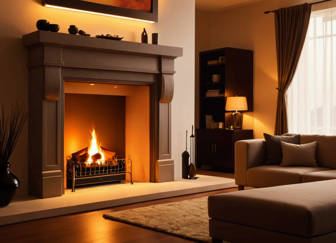 A fireplace