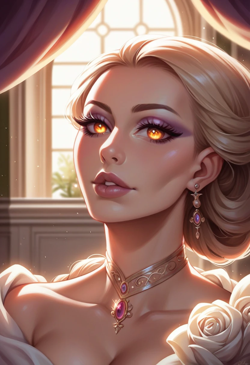 stunning detailed beauty salon in the clouds, 1girl, beautiful detailed eyes, beautiful detailed lips, extremely detailed face, long eyelashes, elegant hairstyle, beautiful detailed skin, exquisite makeup, luxurious interior design, soft lighting, warm color palette, glowing atmosphere, photorealistic, 8k, high quality, masterpiece