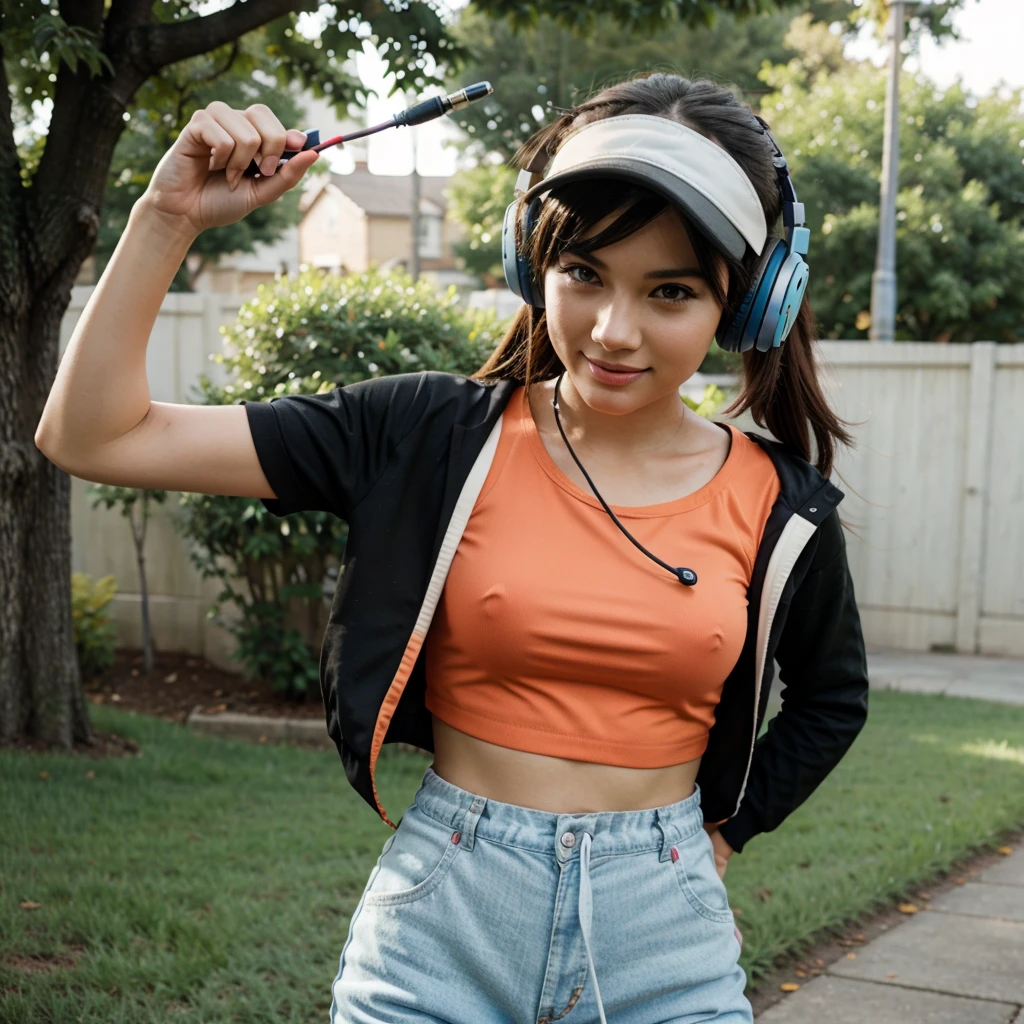 Pokémon trainer with headphones 