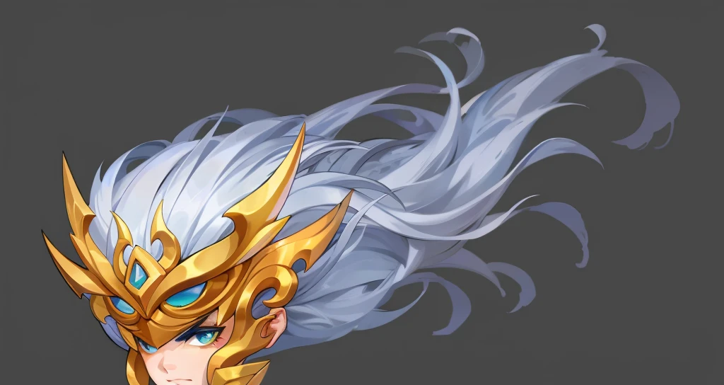 Long white hair、Full details，Fine hair，elegant，Swing with the wind，Disheveled