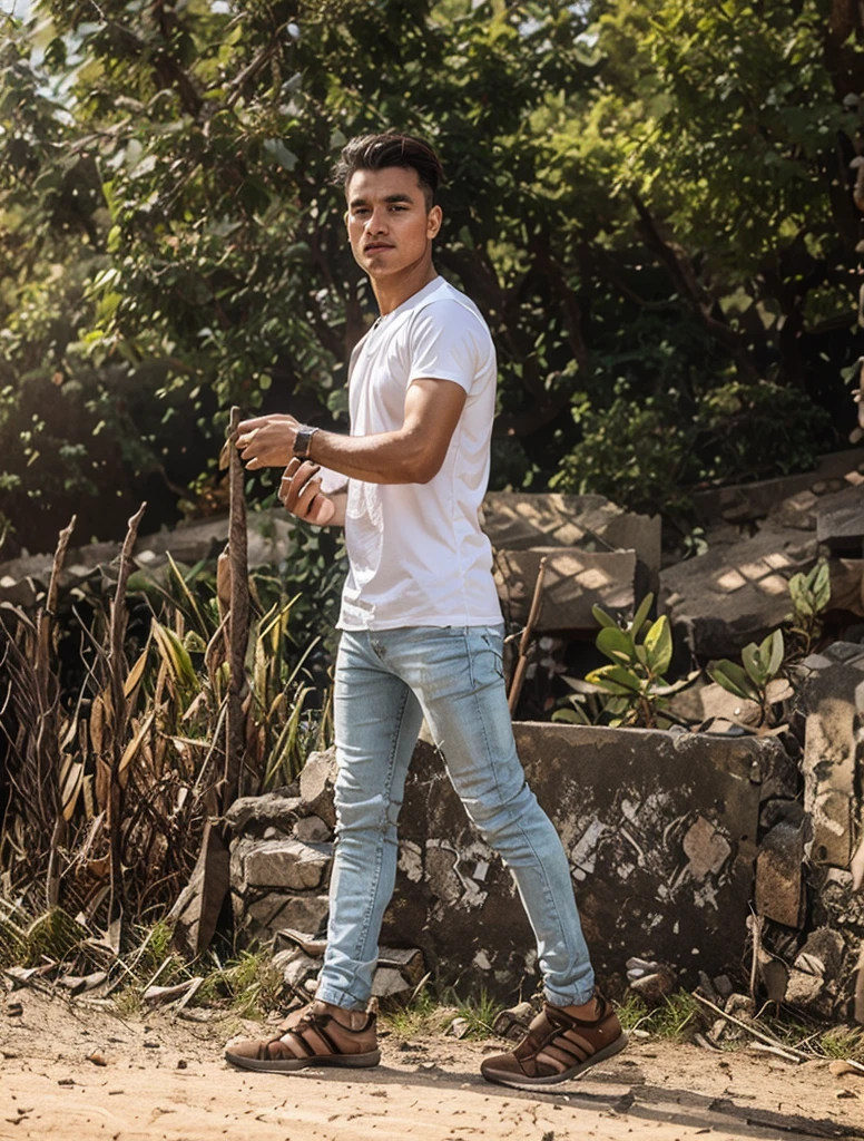 Change background sky white color shirt and hair styles and day click photo handsome boy cute boy realistic face hd photo ultra high quality 4k photo