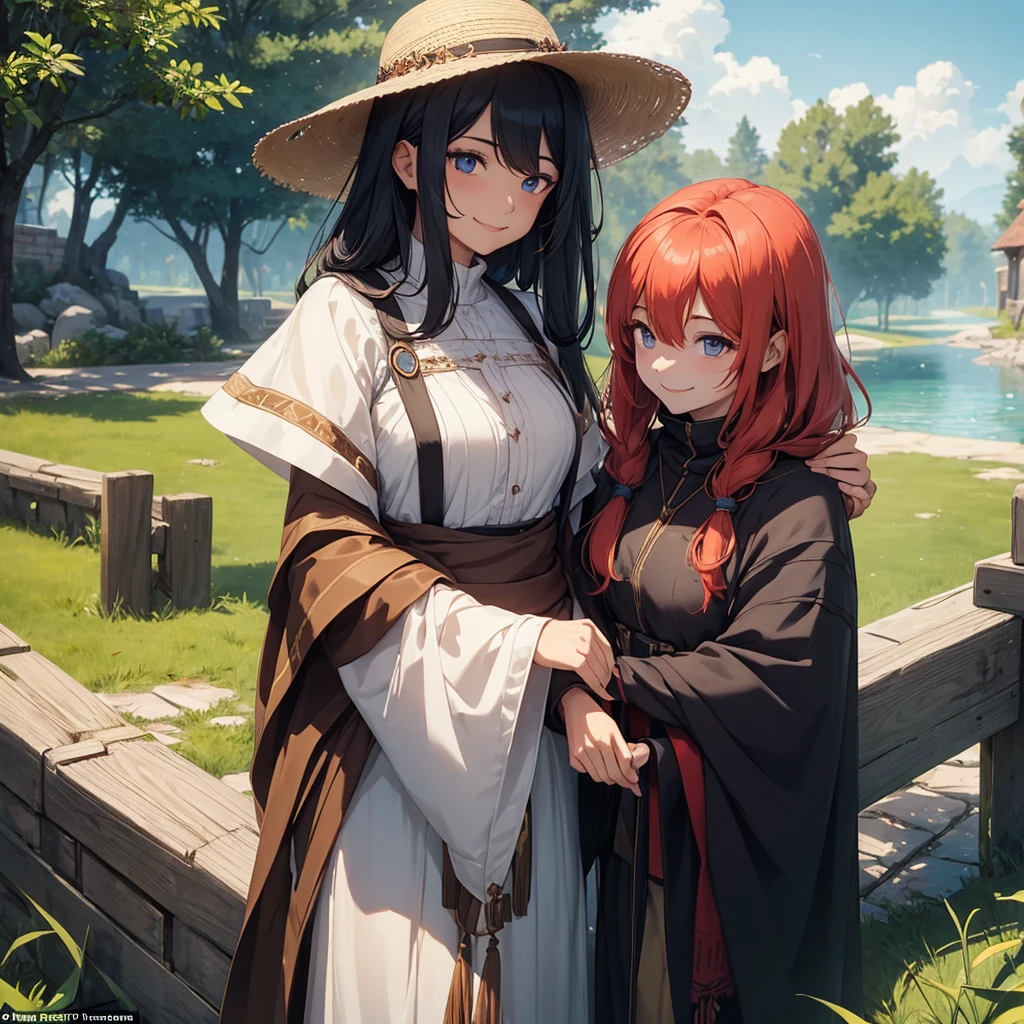 Good day, young one," he greeted her with a warm smile. "I am Paracel, a traveler on a long journey. Might you spare some water for a weary soul?"